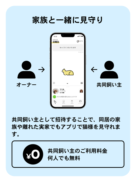 家族と一緒に見守り